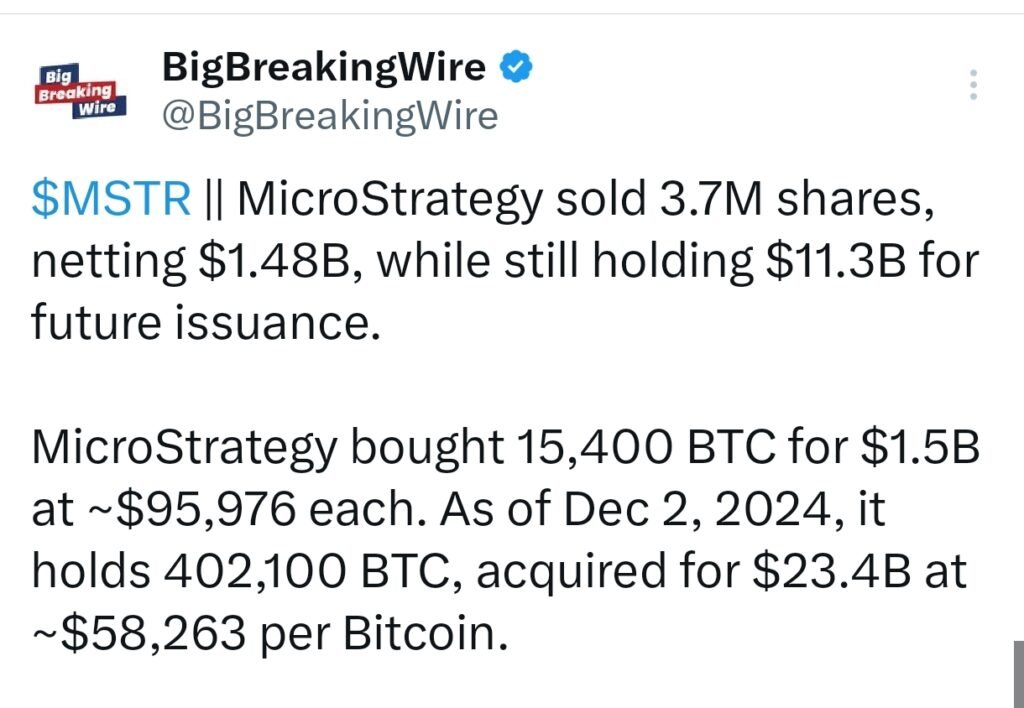 MicroStrategy Sells Shares for $1.48B, Acquires 15,400 Bitcoins; MARA Holdings Launches $700M Offering for Bitcoin and Notes Repurchase MicroStrategy Sells Shares for $1.48B, Acquires 15,400 Bitcoins; MARA Holdings Launches $700M Offering for Bitcoin and Notes Repurchase
