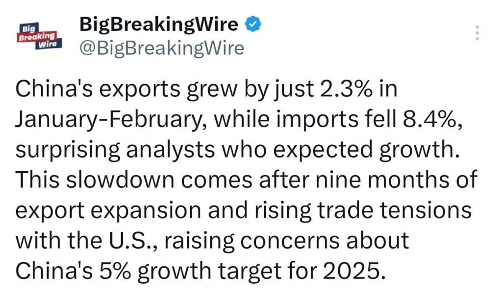 China's Trade Surplus Grows Sharply as Imports Fall