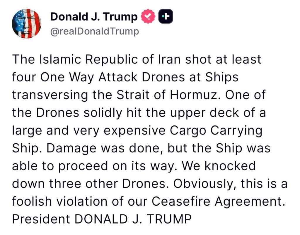 U.S. Strikes Iran Again After Hormuz Drone Attack, Tensions Escalate U.S. Strikes Iran Again After Hormuz Drone Attack, Tensions Escalate